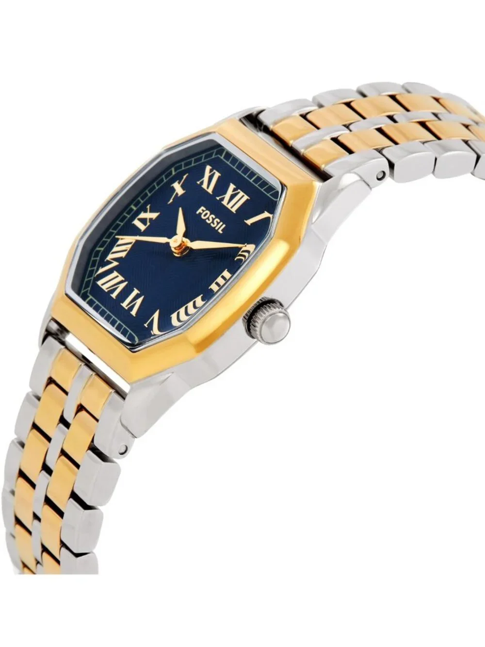 NWT Fossil Harlow Quartz Blue Dial Ladies Watch